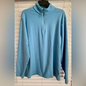 Daniel Cremieux Club 38 Performance Light Blue Fleece Quarter Zip Size Large